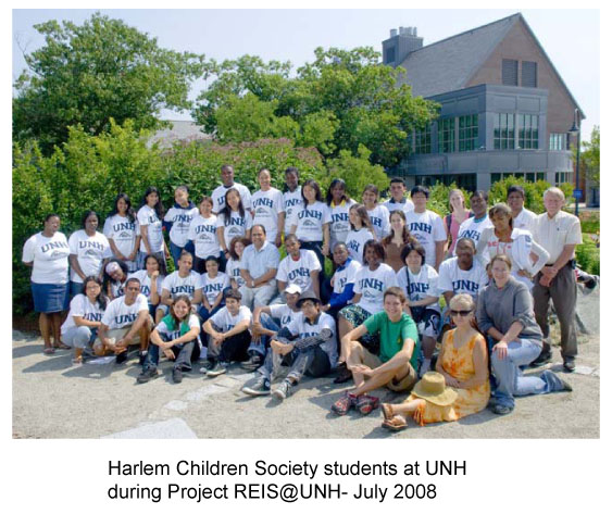 Harlem Children Society students at UNH during Project REIS@UNH - July 2008