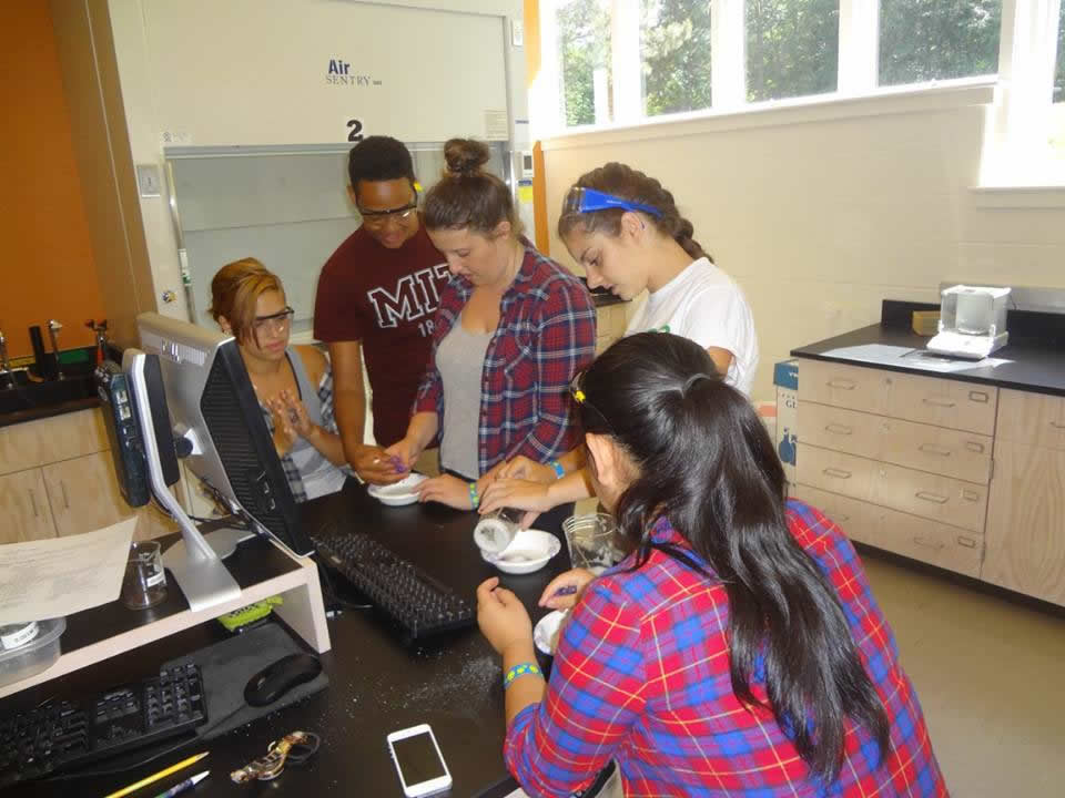 students in lab